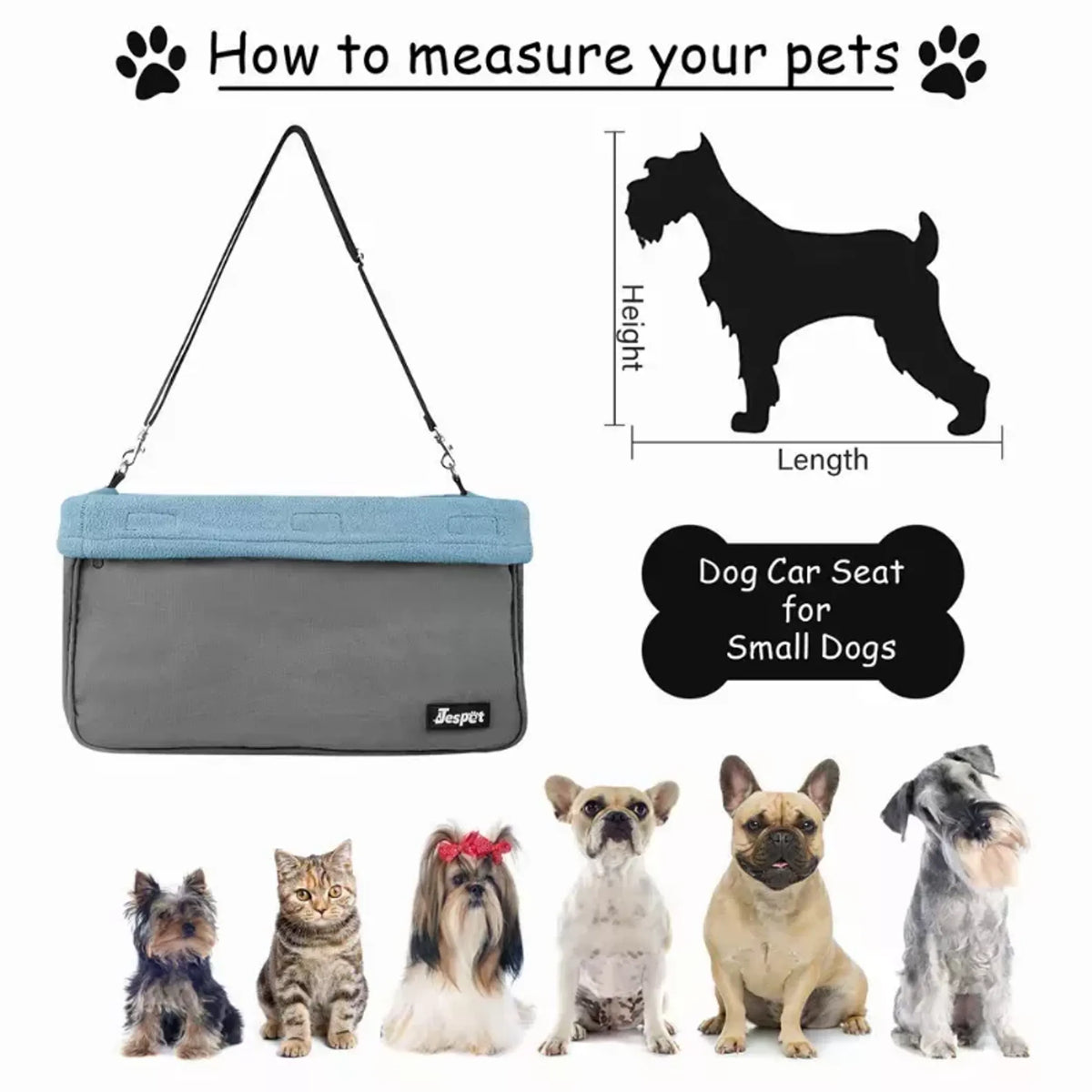 Additional product view of Small Dog Car Booster Seat for Pets up to 24 lb – GOOPAWS