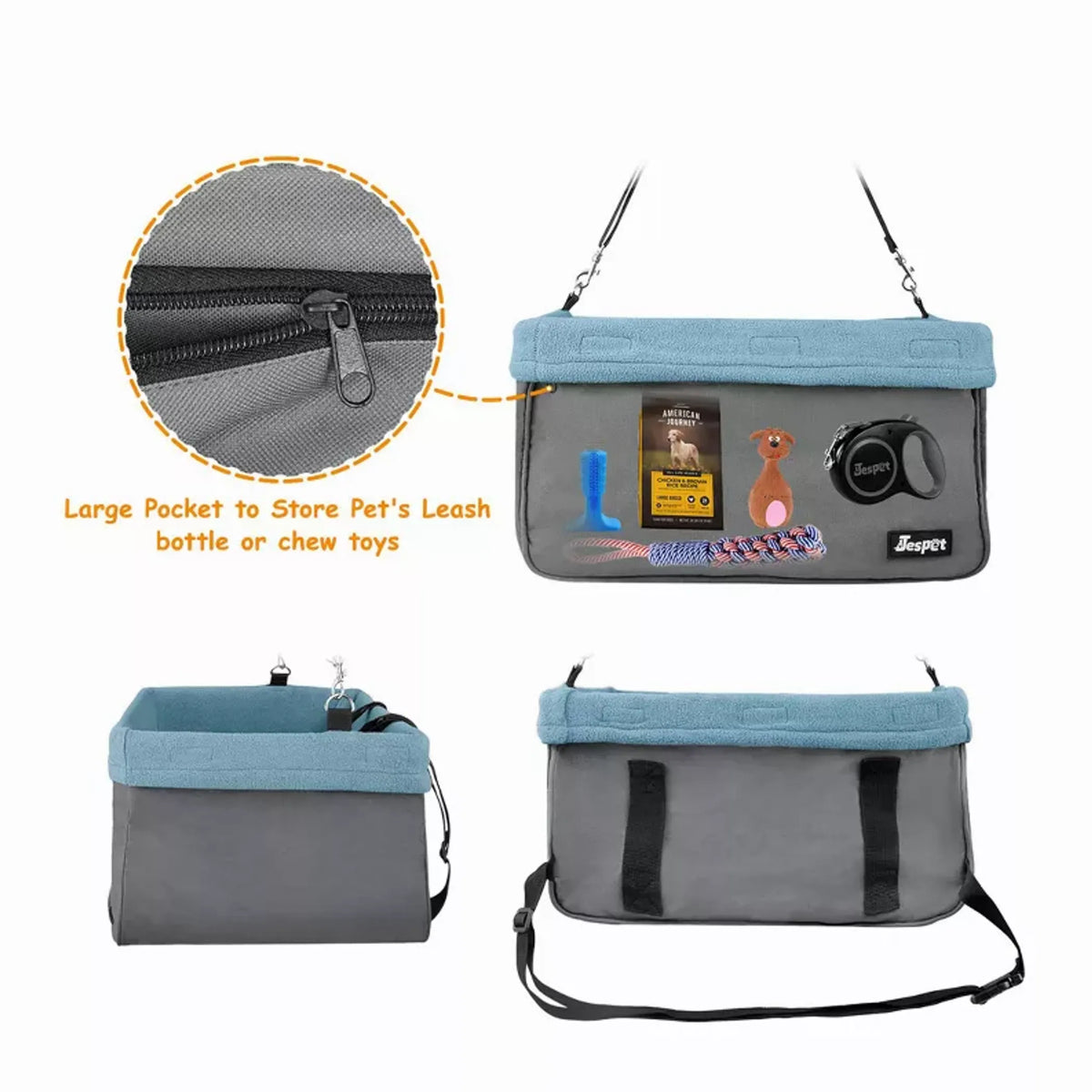 Additional product view of Small Dog Car Booster Seat for Pets up to 24 lb – GOOPAWS