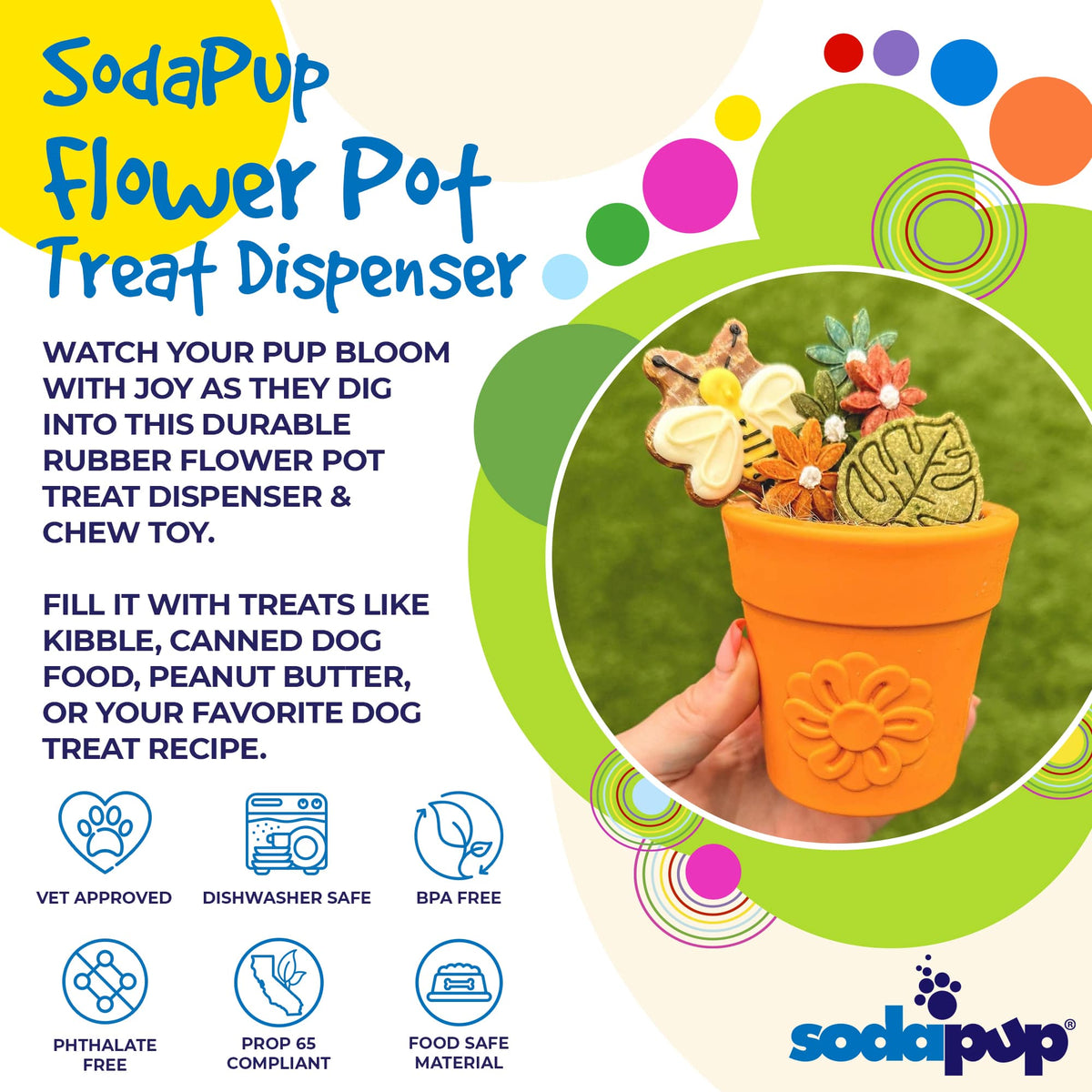 Additional product view of SodaPup Flower Pot Dog Treat Dispenser – Large