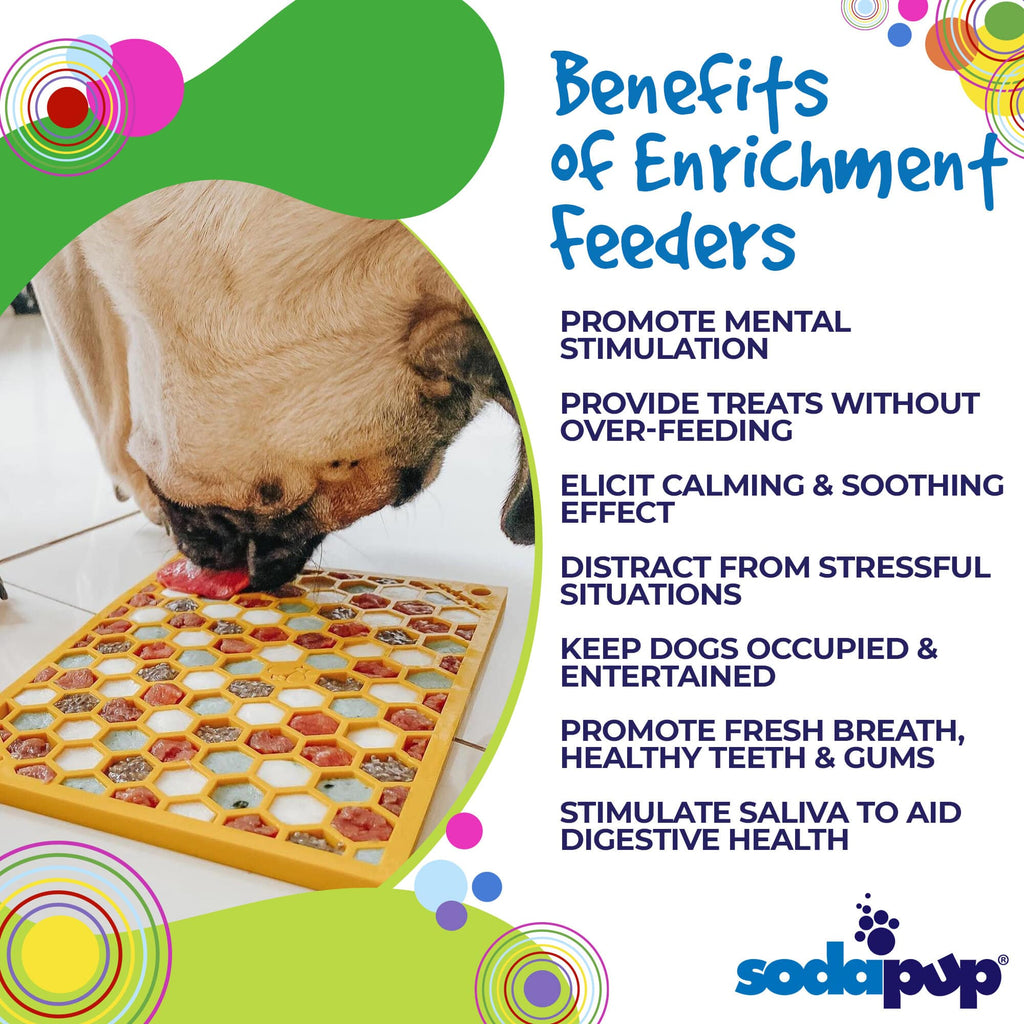Additional product view of Dog Lick Mat for Enrichment – SodaPup Honeycomb