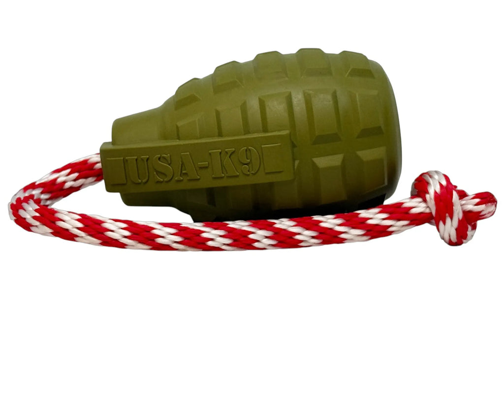 Additional product view of Rubber Treat-Dispensing Dog Toy – SodaPup USA-K9 Grenade
