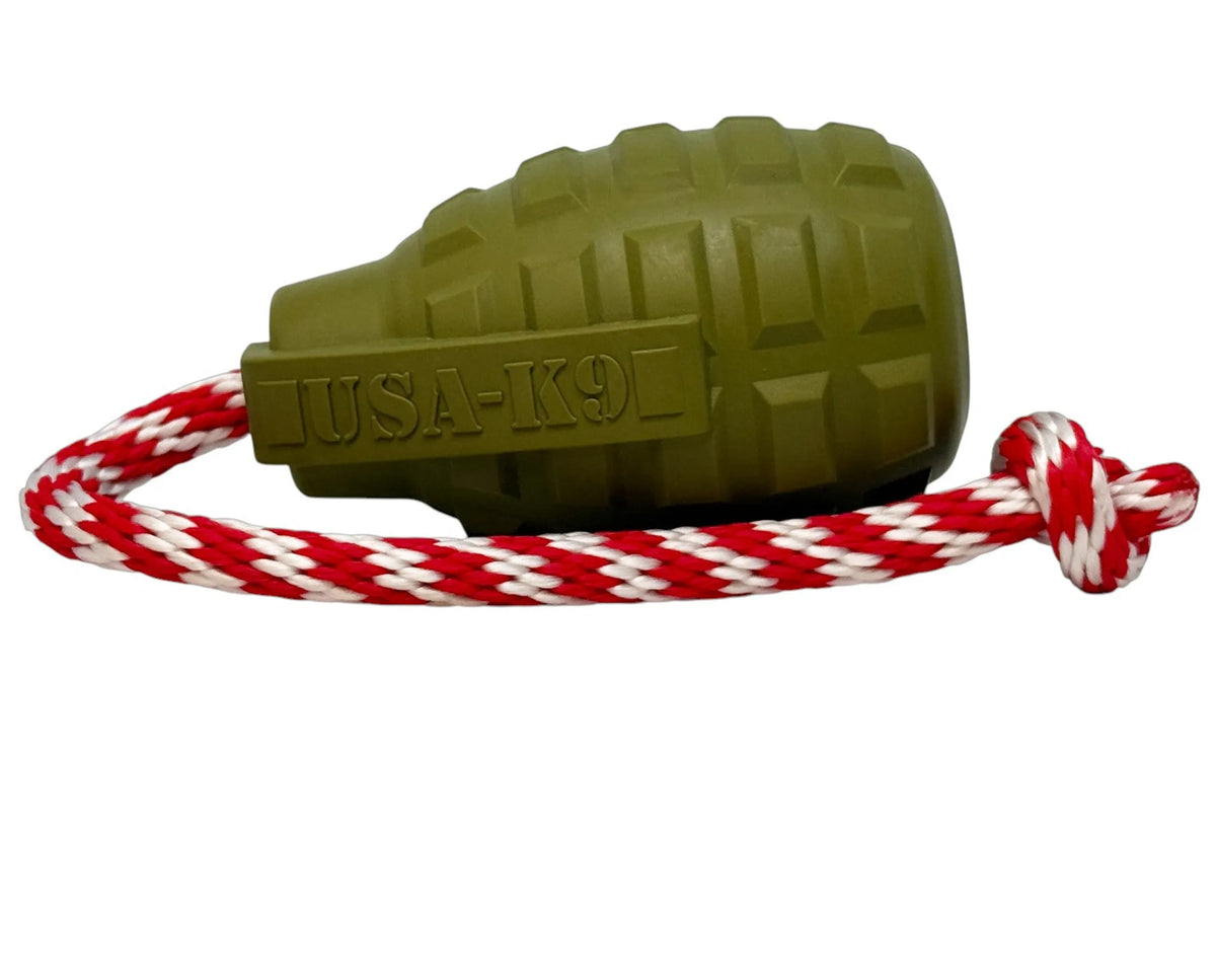 Additional product view of Rubber Treat-Dispensing Dog Toy – SodaPup USA-K9 Grenade