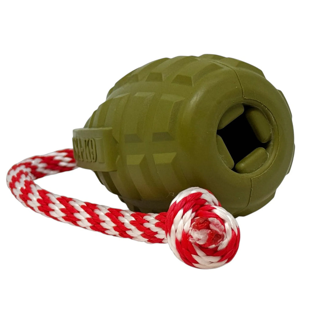 Additional product view of Rubber Treat-Dispensing Dog Toy – SodaPup USA-K9 Grenade