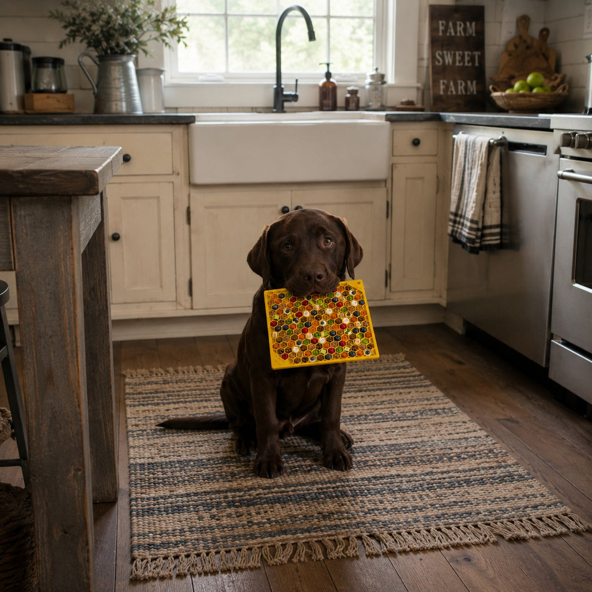 Additional product view of Dog Lick Mat for Enrichment – SodaPup Honeycomb