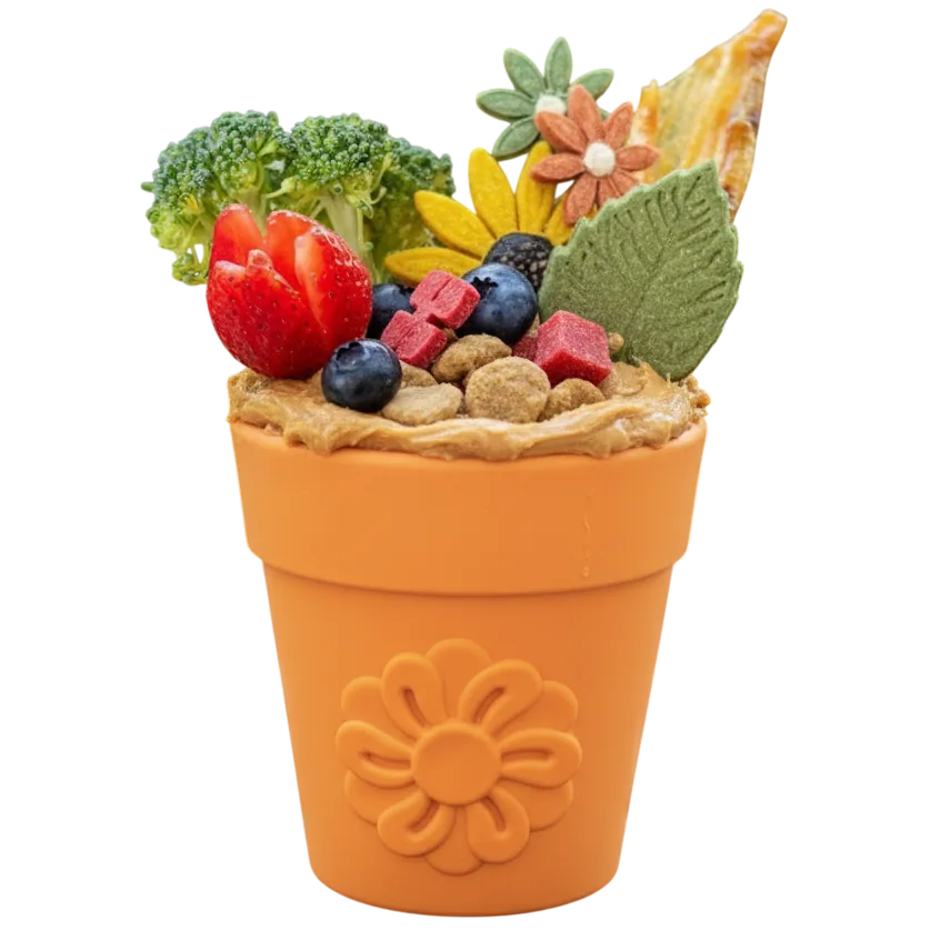 SodaPup Flower Pot large dog treat dispenser enrichment toy
